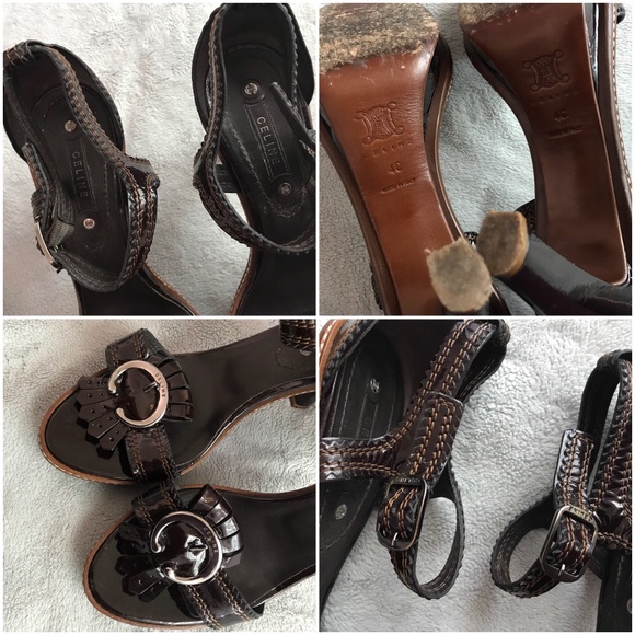 Celine Vintage Patent Leather Buckle Kiltie Heel - Picture 7 of 8